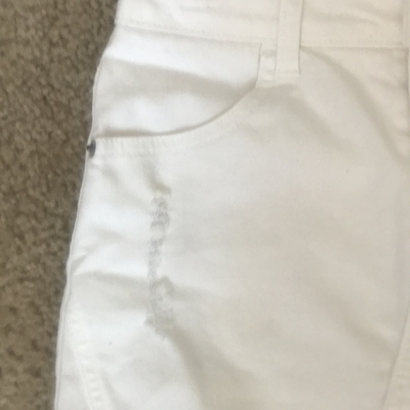 Girls white Justice jean skirt. Weatherd look - Picture 5 of 6